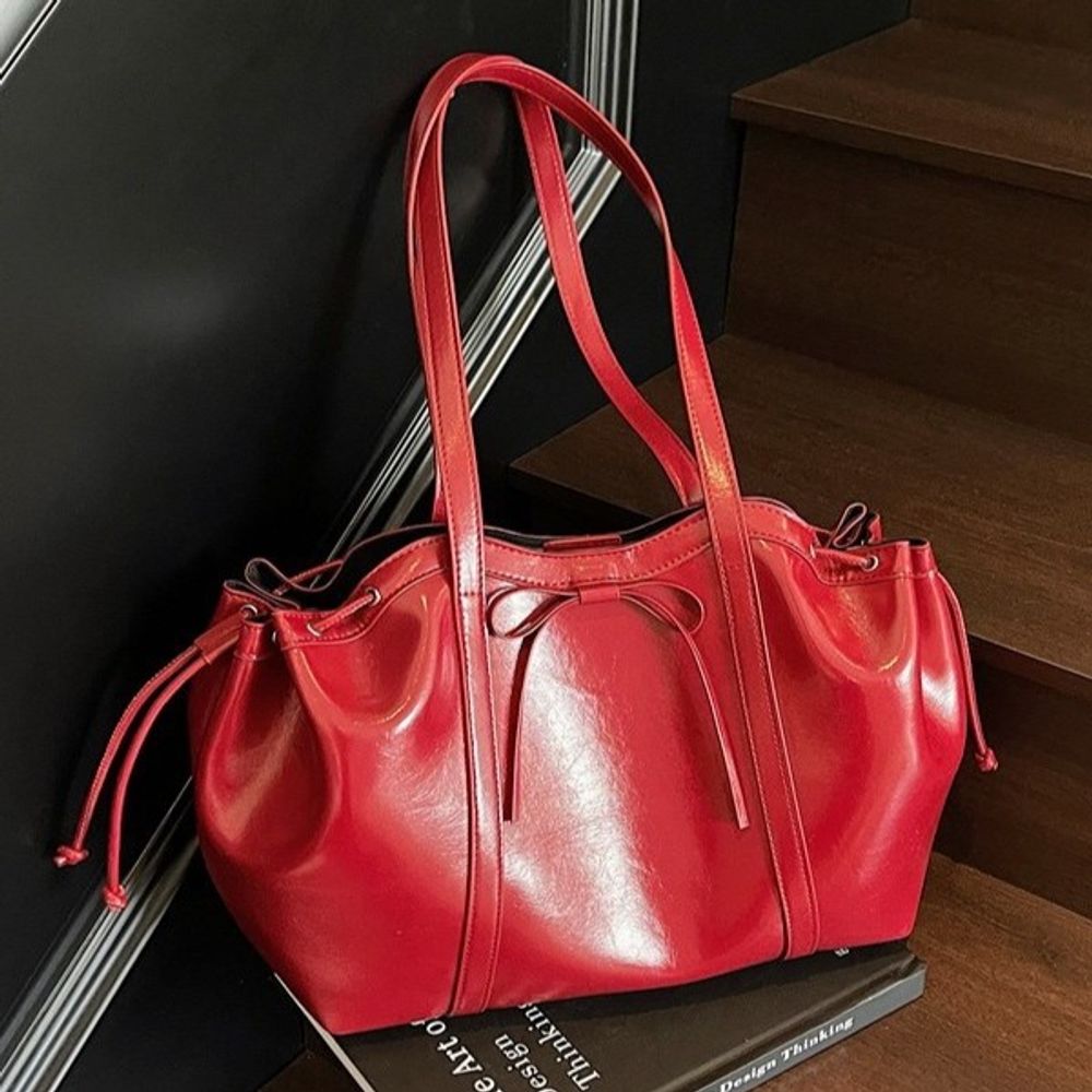 Waxed Leather Tote Bag