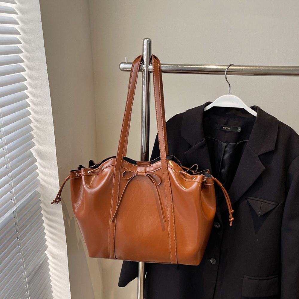 Waxed Leather Tote Bag