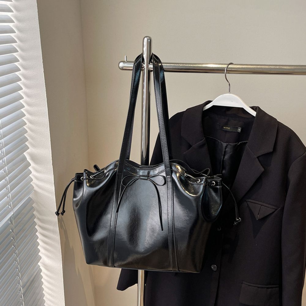 Waxed Leather Tote Bag