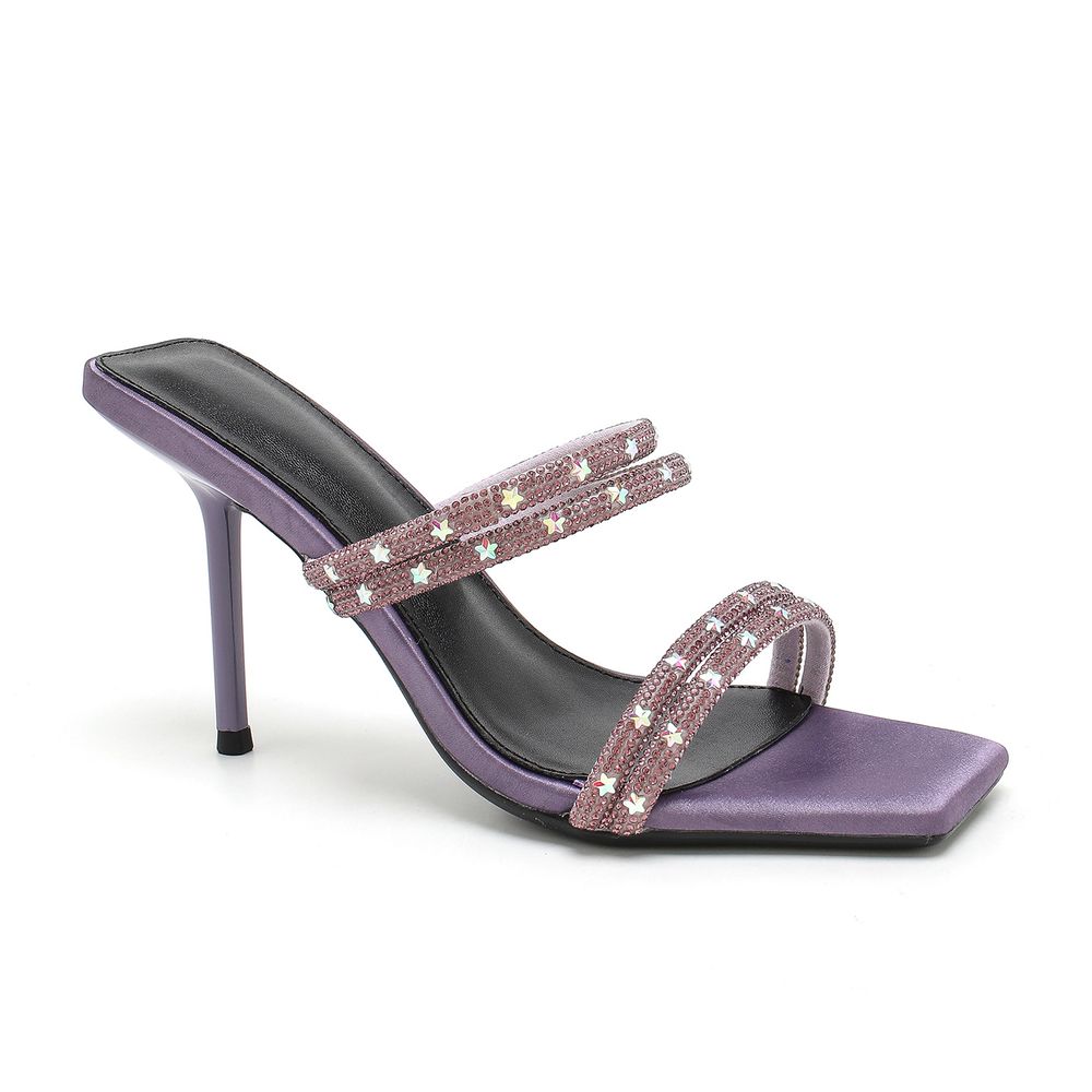 Rhinestone Pointed Toe Stiletto Sandals