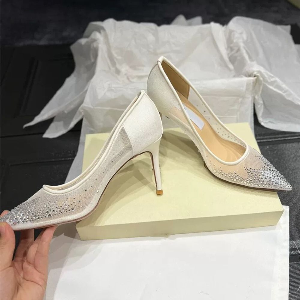 Rhinestone Pointed Toe Heels
