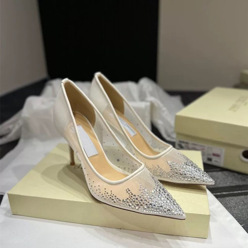 Rhinestone Pointed Toe Heels