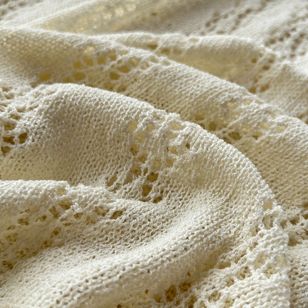 Hollow-out knitted maxi dress