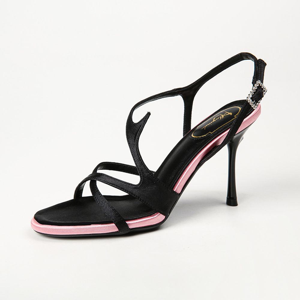 Rose Vivier Sandals in satin Black
