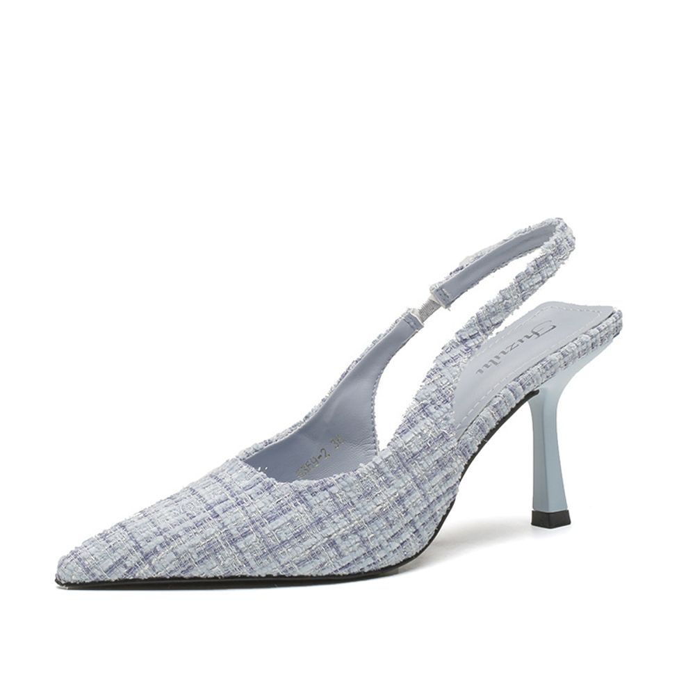 Open back mid-heel