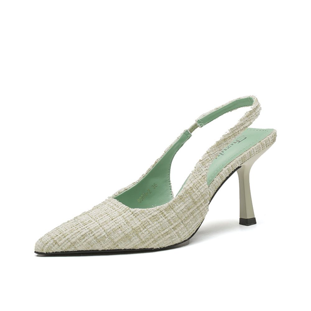 Open back mid-heel