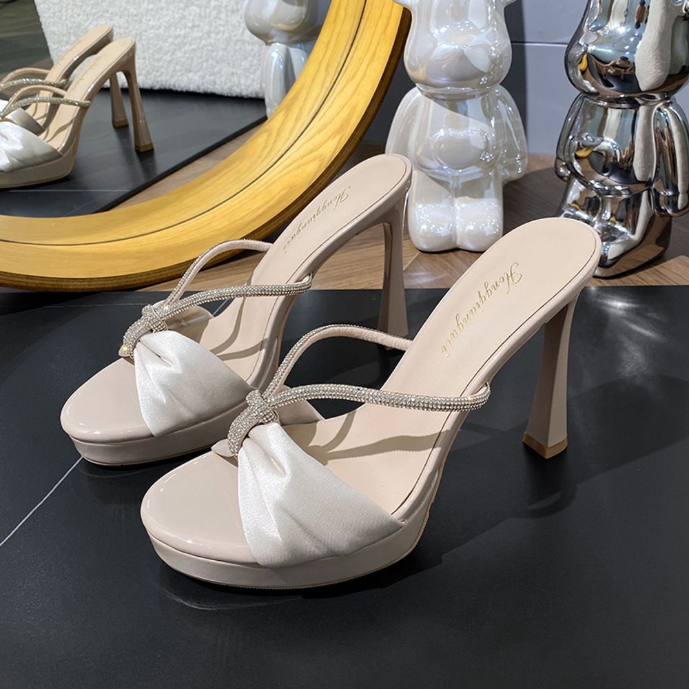 Platform Satin Sandals