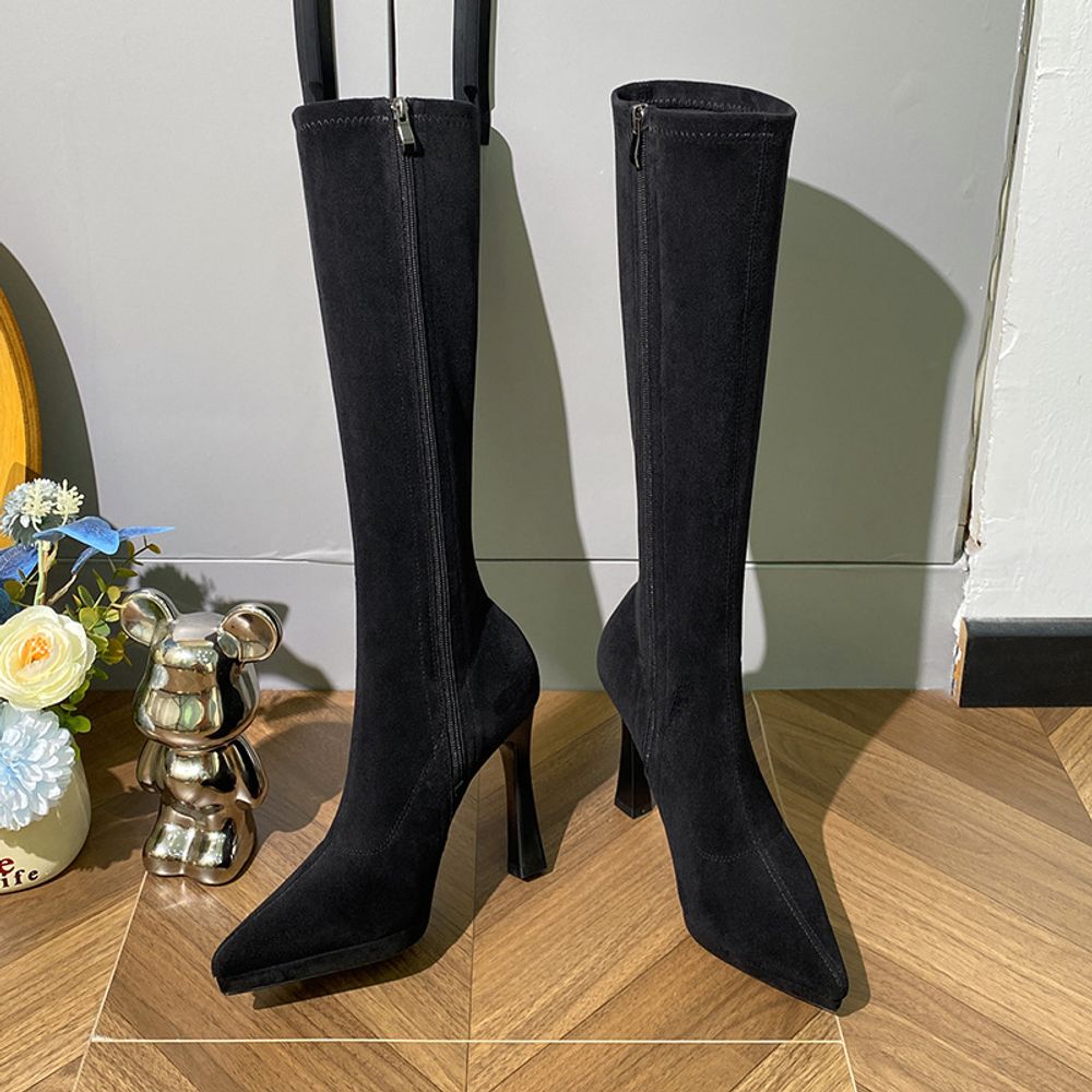 Suede Leather Knee High Boots