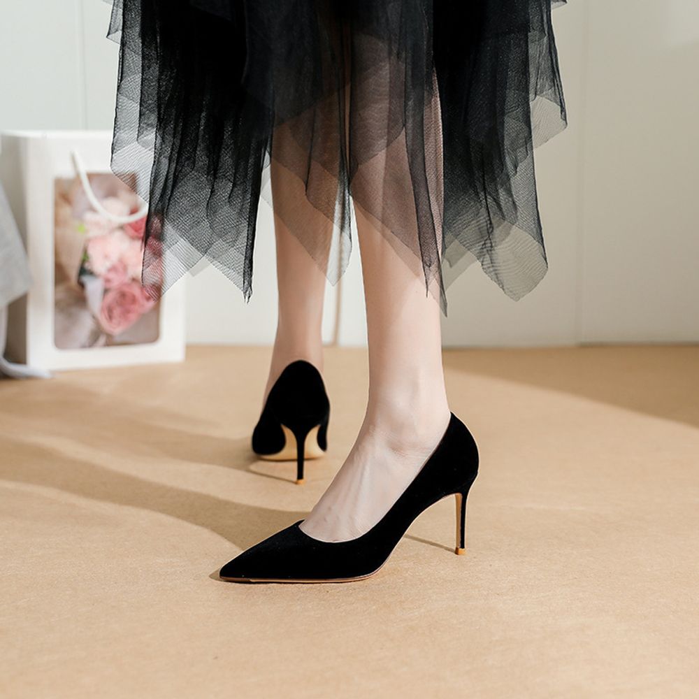 Suede Pointed Heels