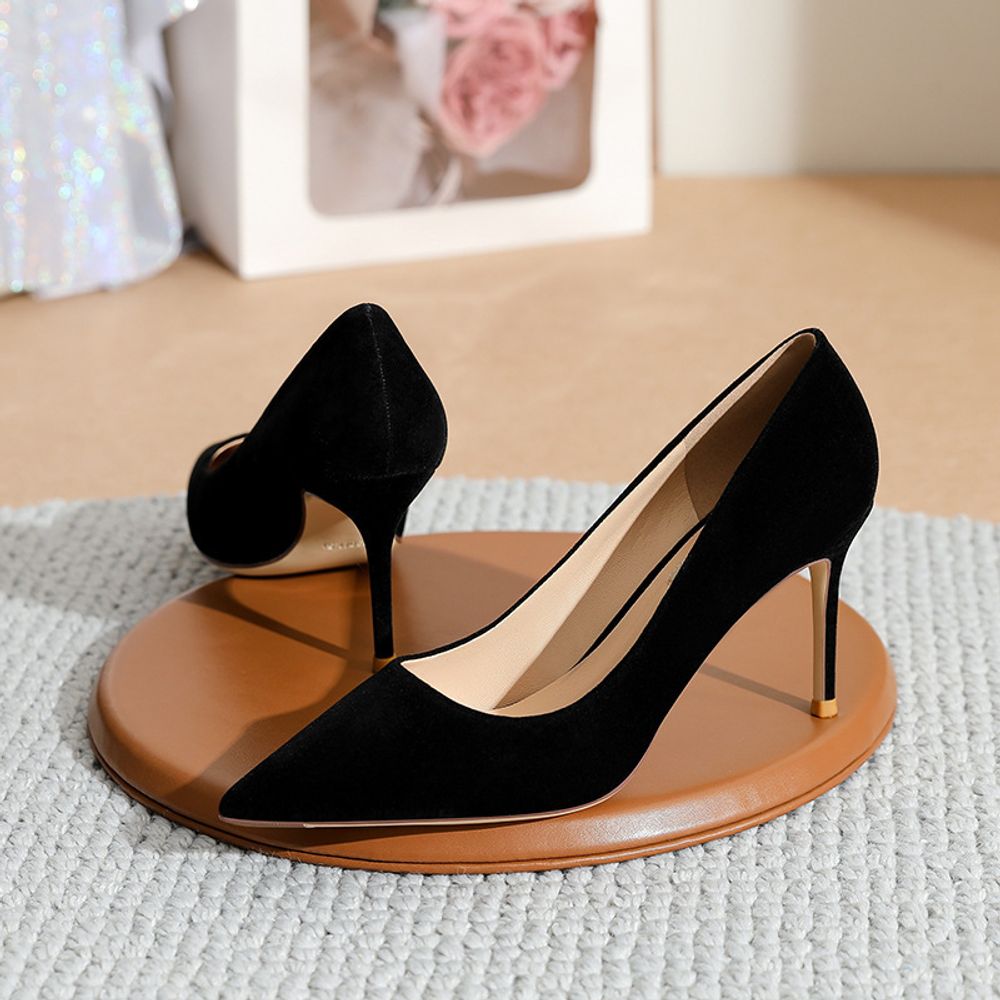 Suede Pointed Heels