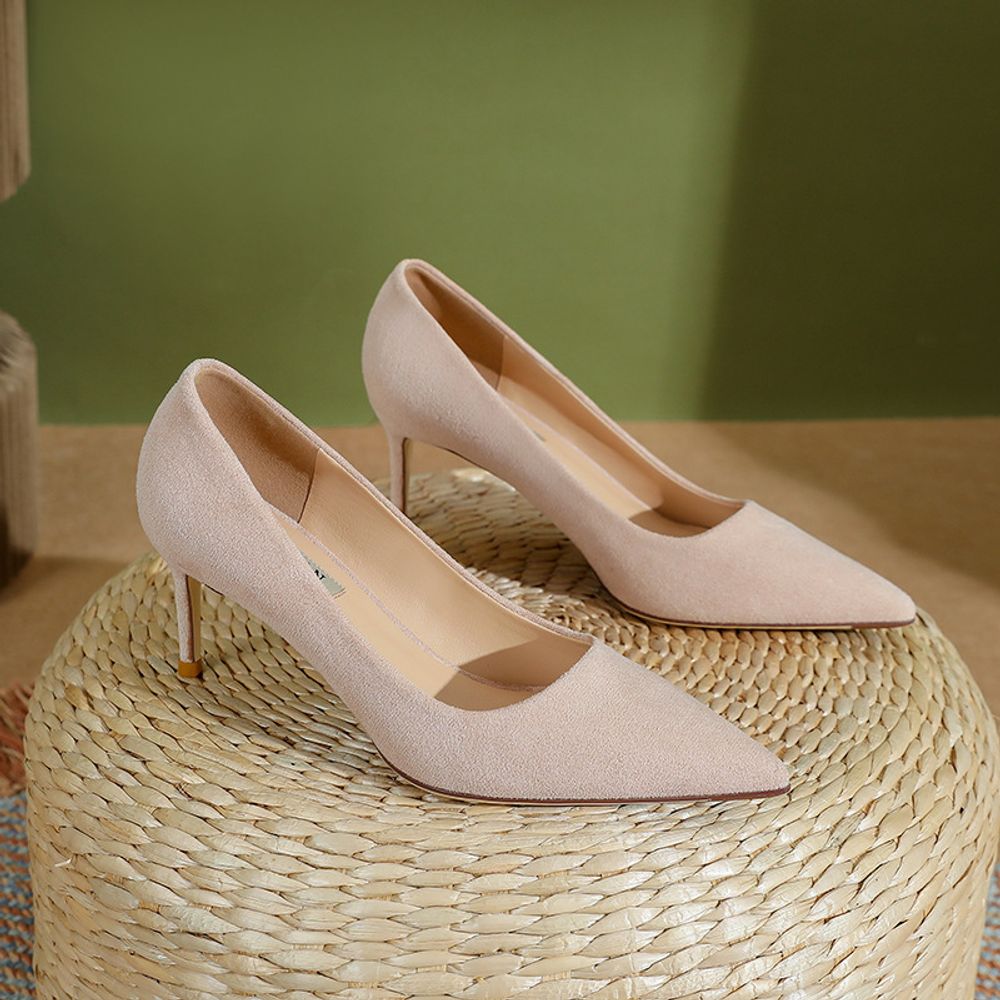 Suede Pointed Heels
