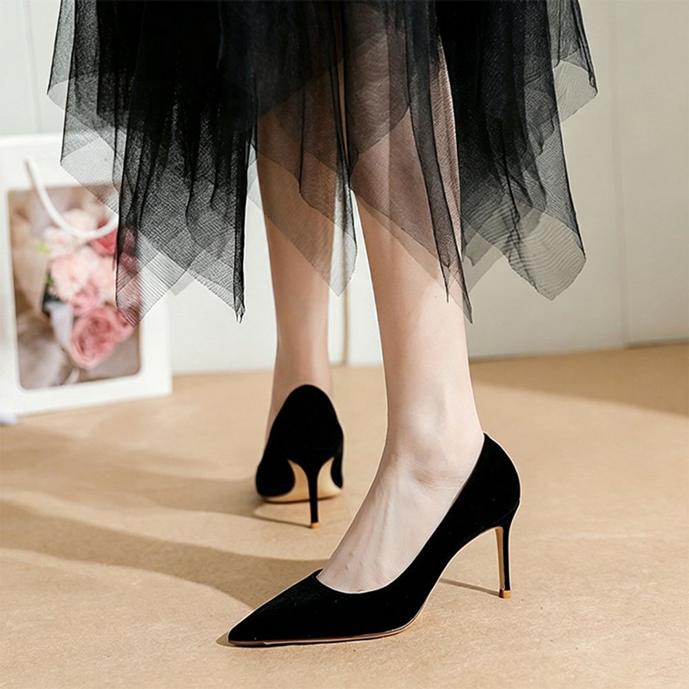 Suede Pointed Heels