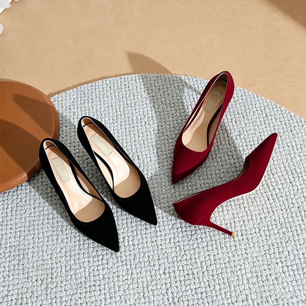 Suede Pointed Heels