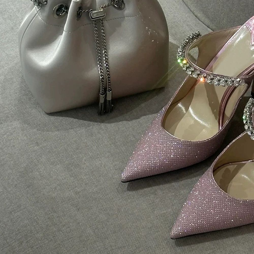 Rhinestone Pointed Heels