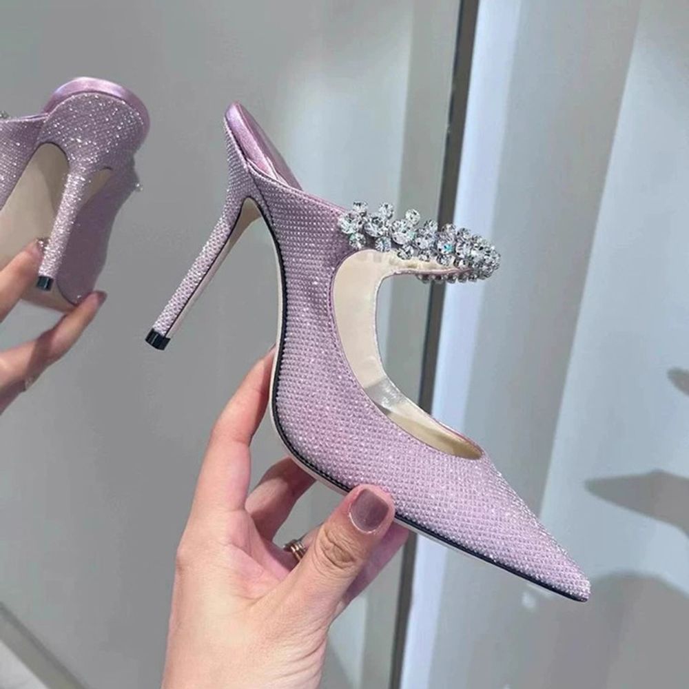 Rhinestone Pointed Heels