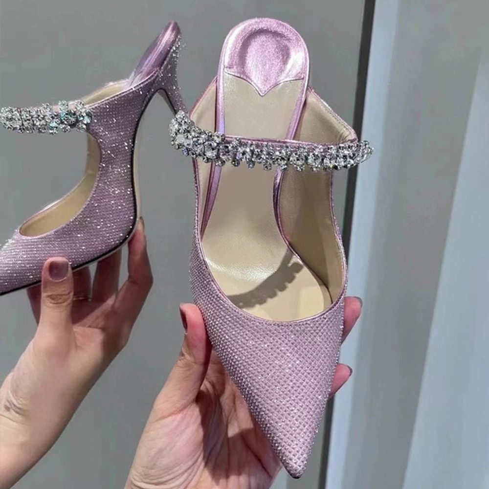 Rhinestone Pointed Heels