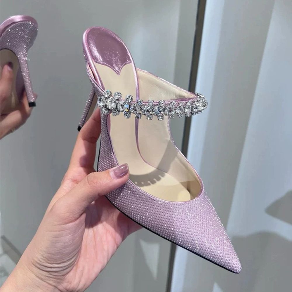 Rhinestone Pointed Heels