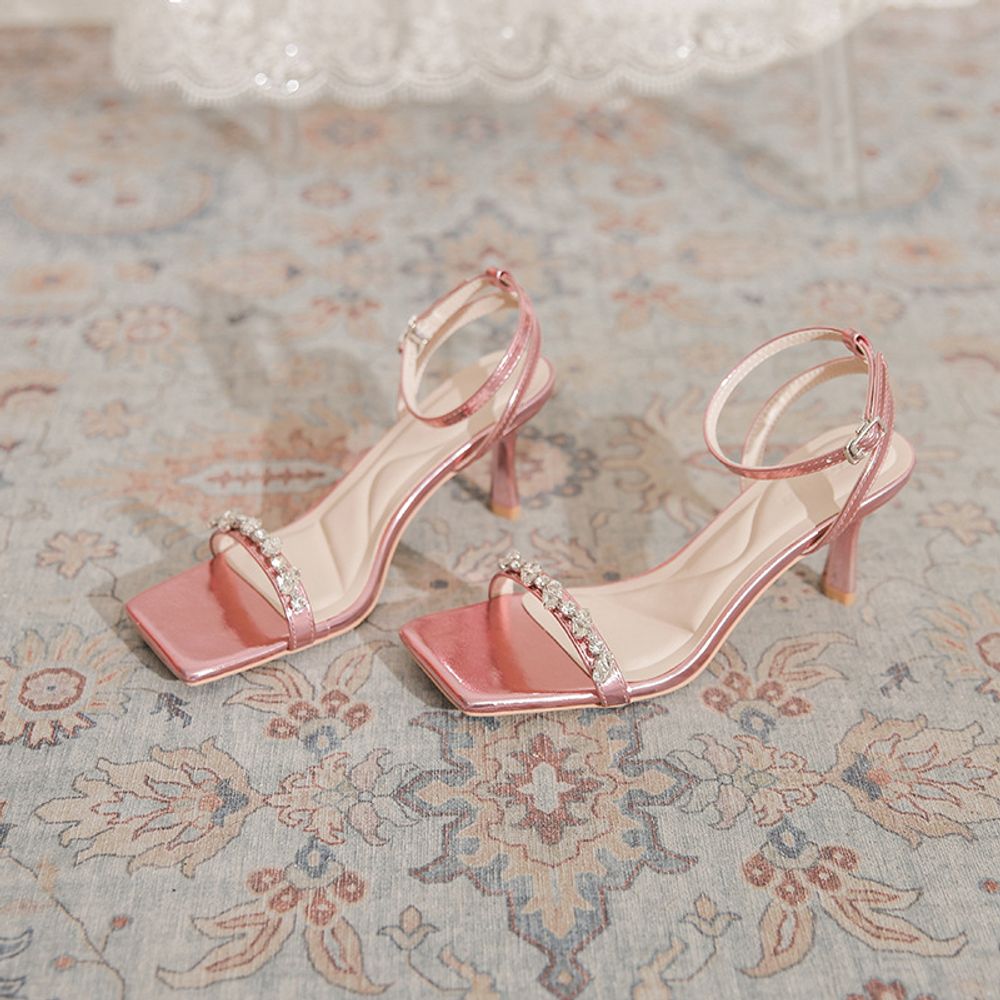 Rhinestone Strappy Sandals
