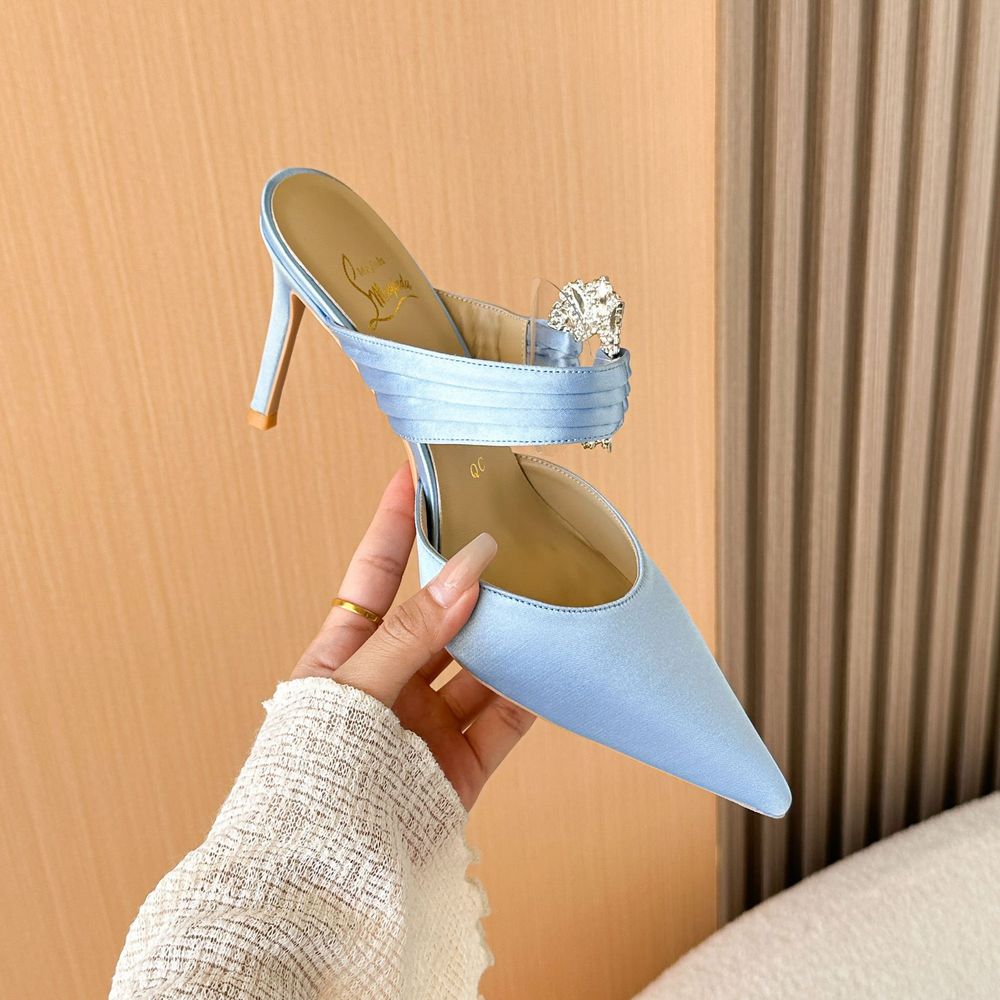 Pointed Satin Heels