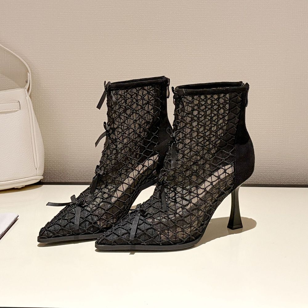 Mesh Pointed Boots