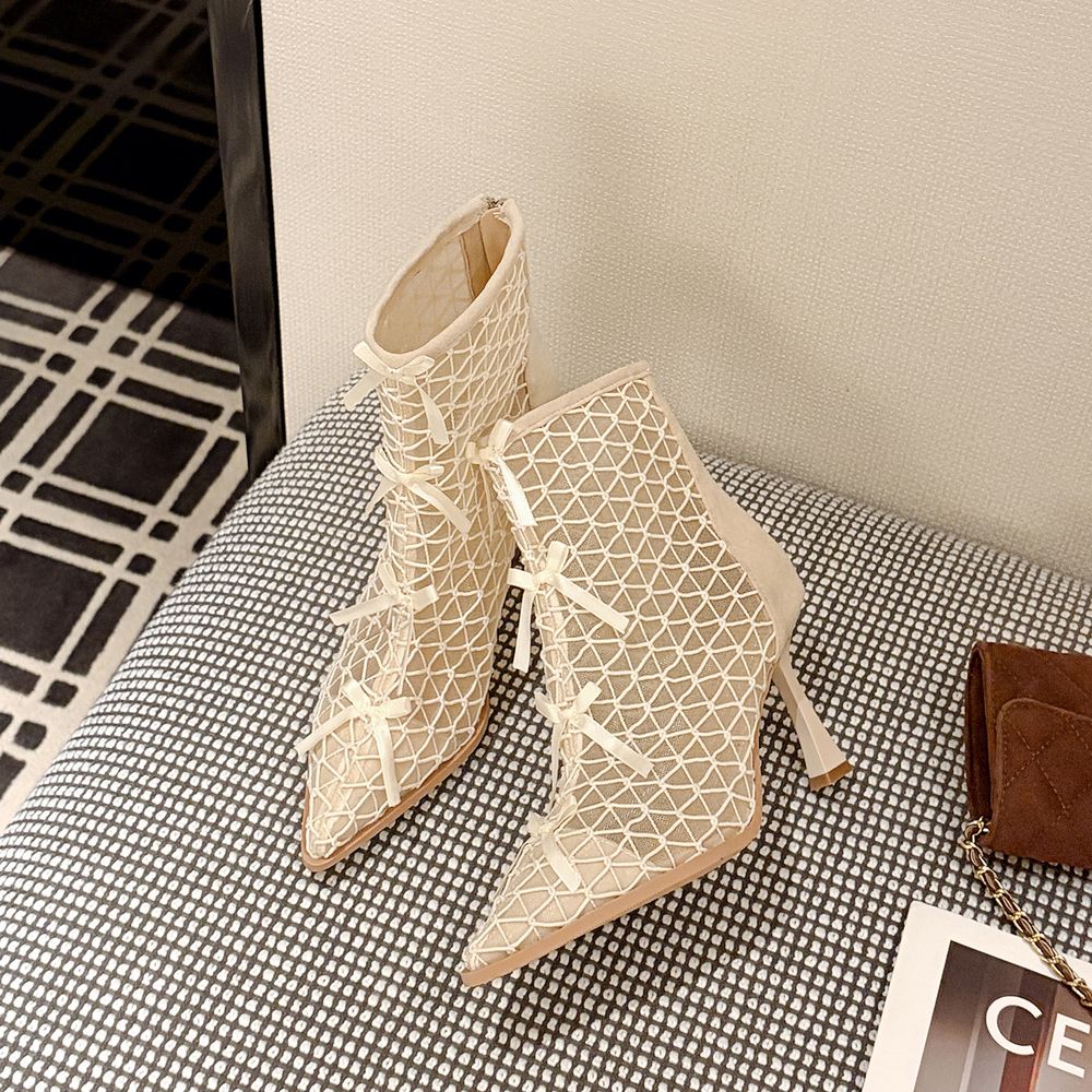 Mesh Pointed Boots