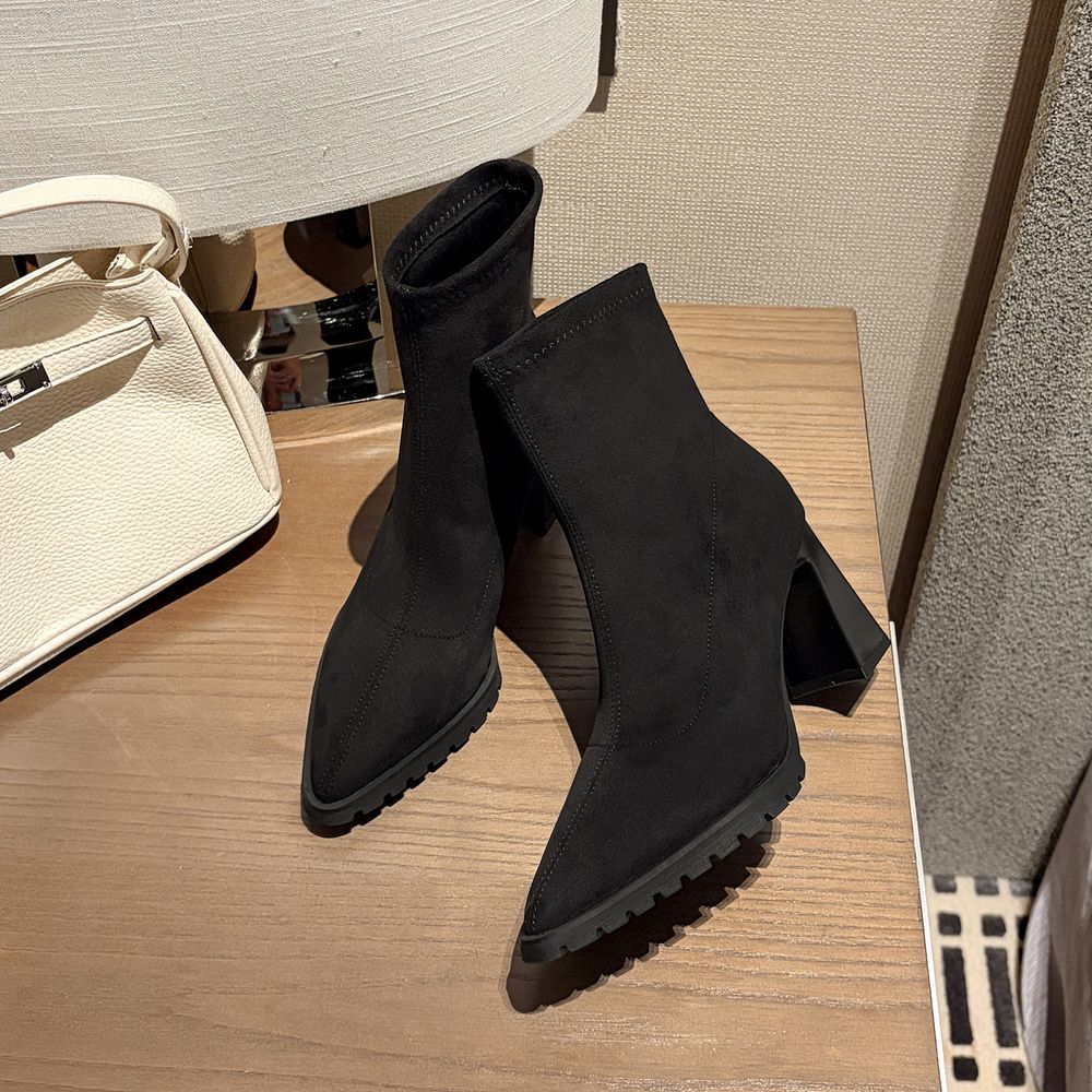 Premium  Suede Thick Soled Boots