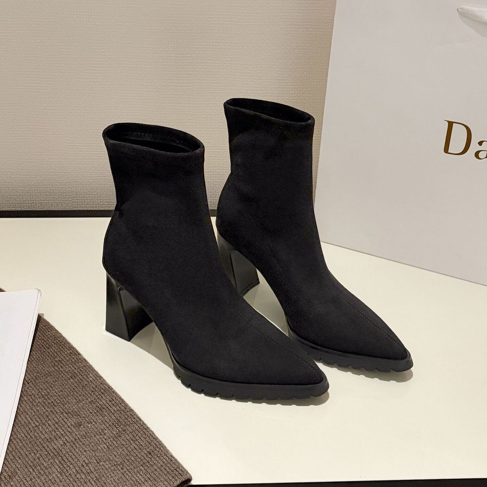 Premium  Suede Thick Soled Boots