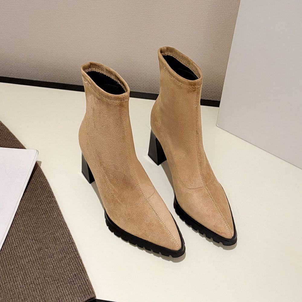 Premium  Suede Thick Soled Boots