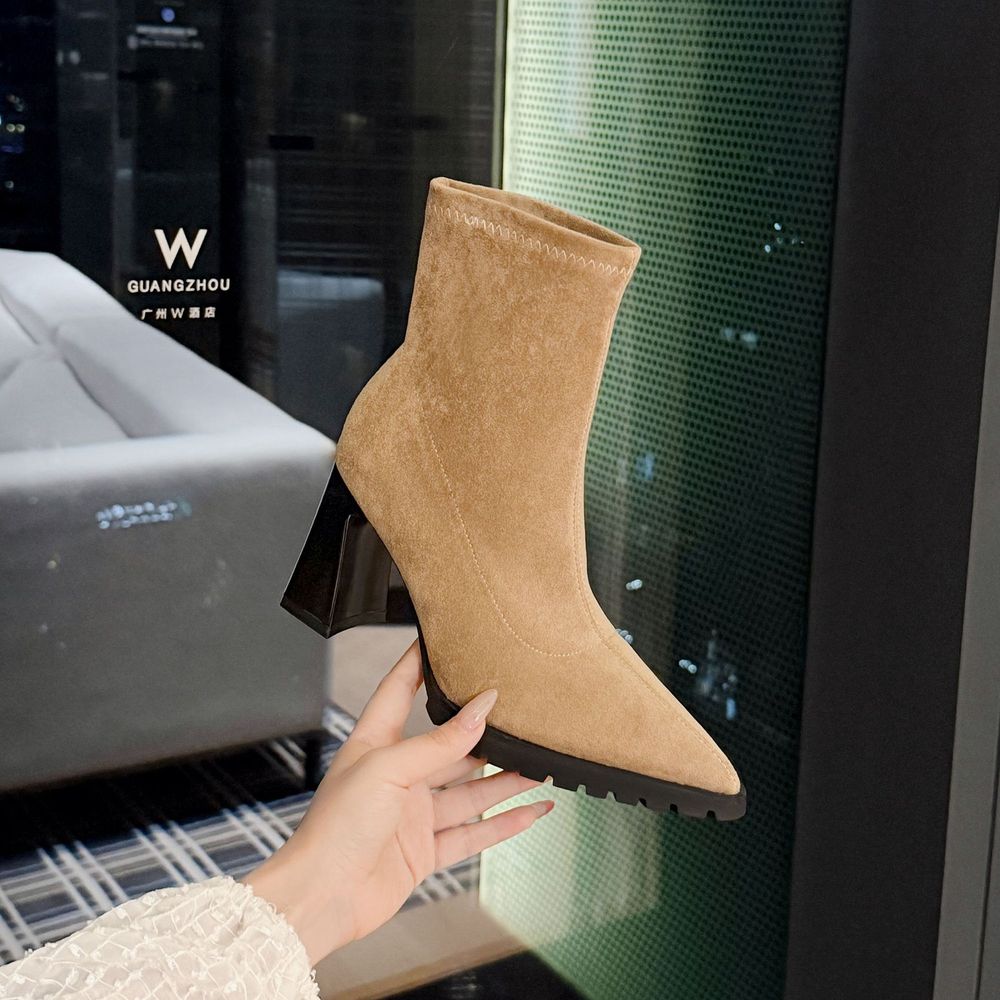 Premium  Suede Thick Soled Boots