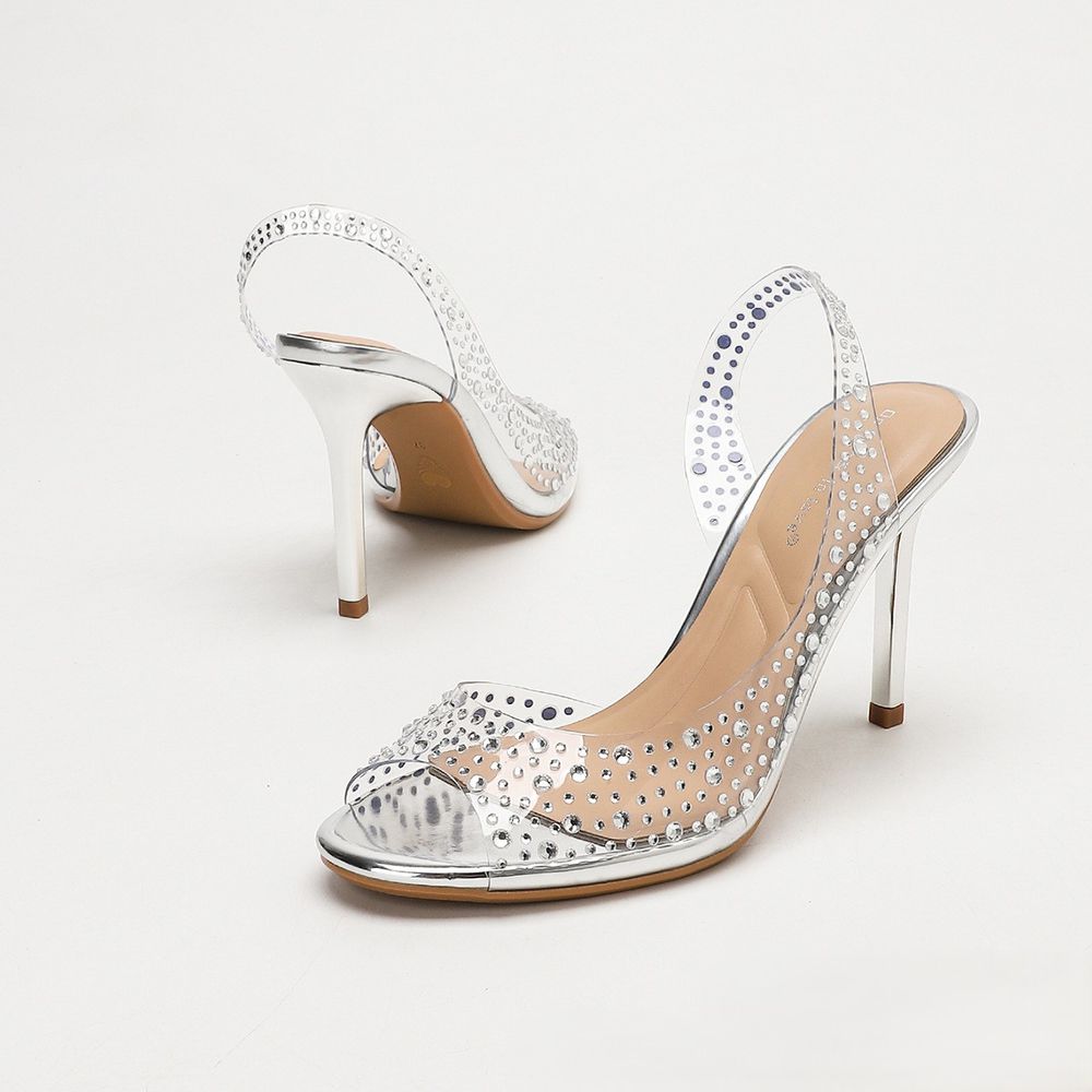 Rhinestone Transparent Heels