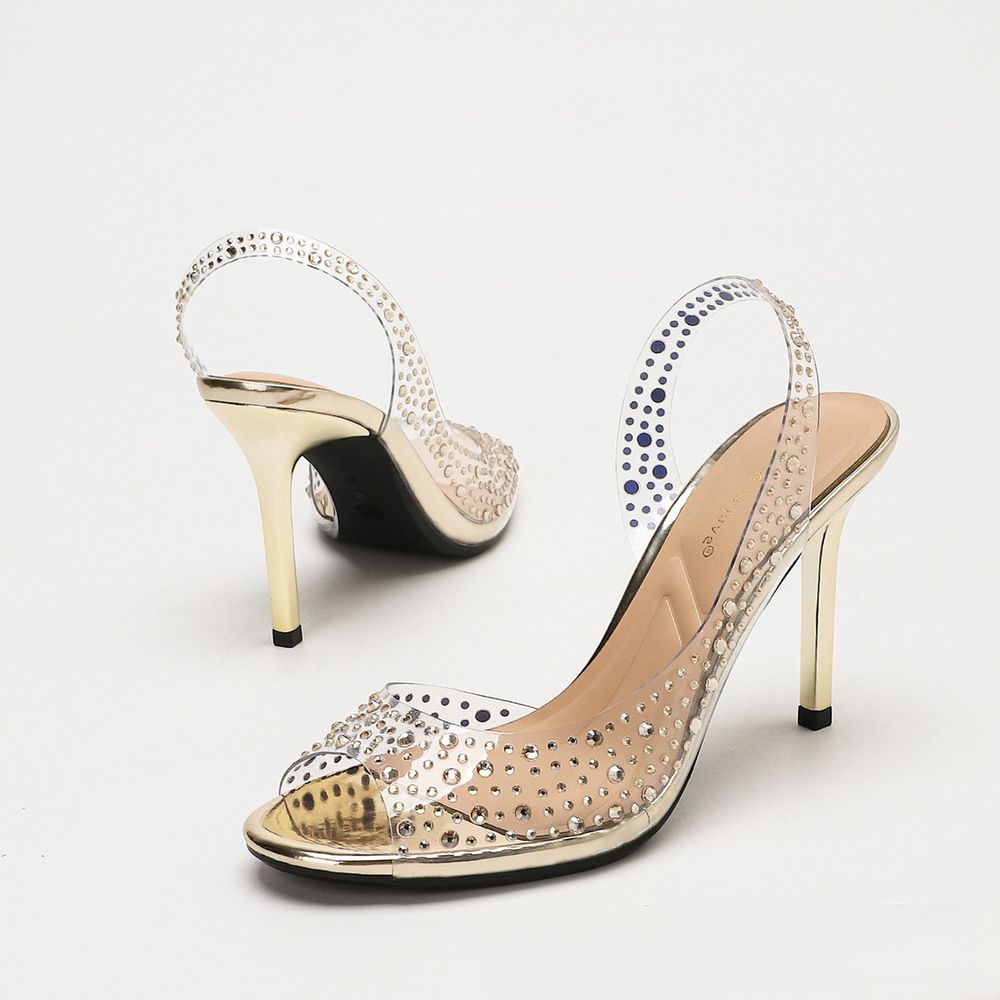 Rhinestone Transparent Heels