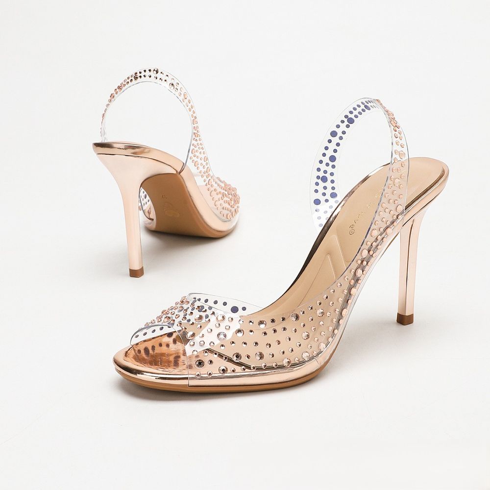Rhinestone Transparent Heels