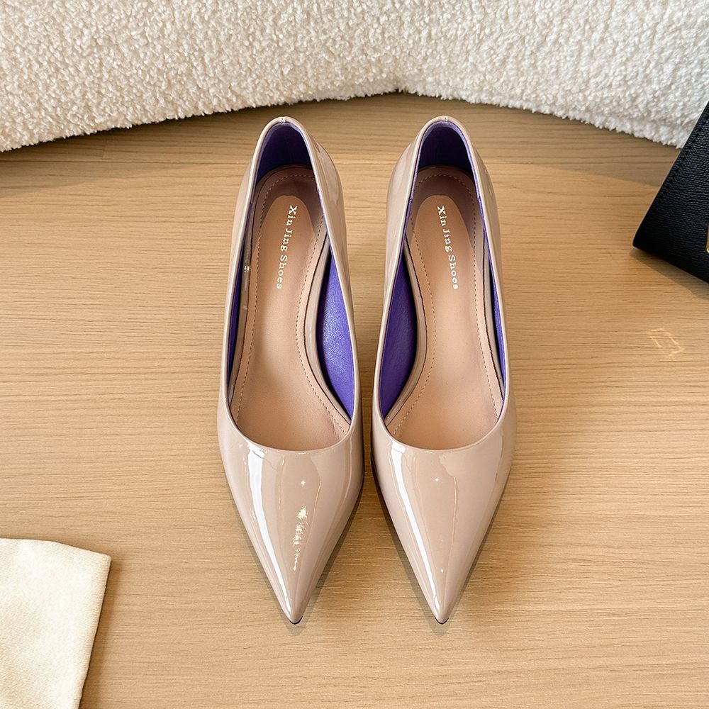 Glossy Pointed Stilletto Heels
