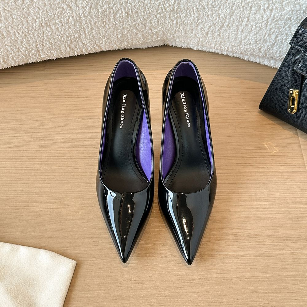 Glossy Pointed Stilletto Heels