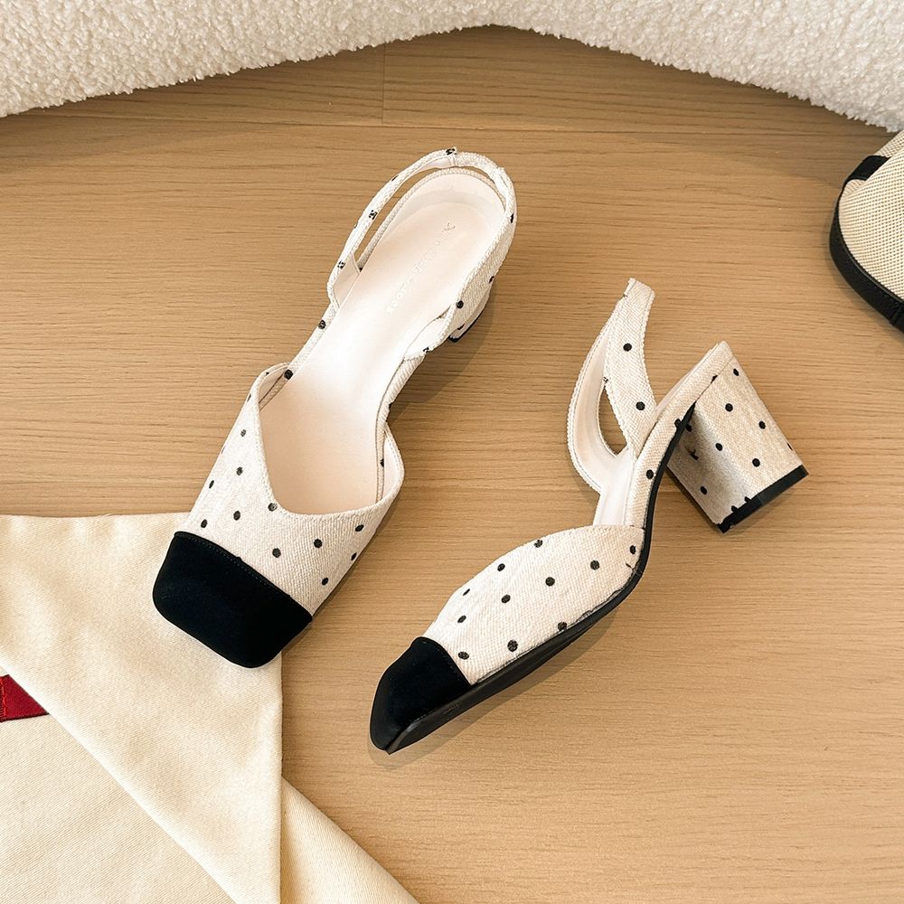 Square Toe Chunky Heels