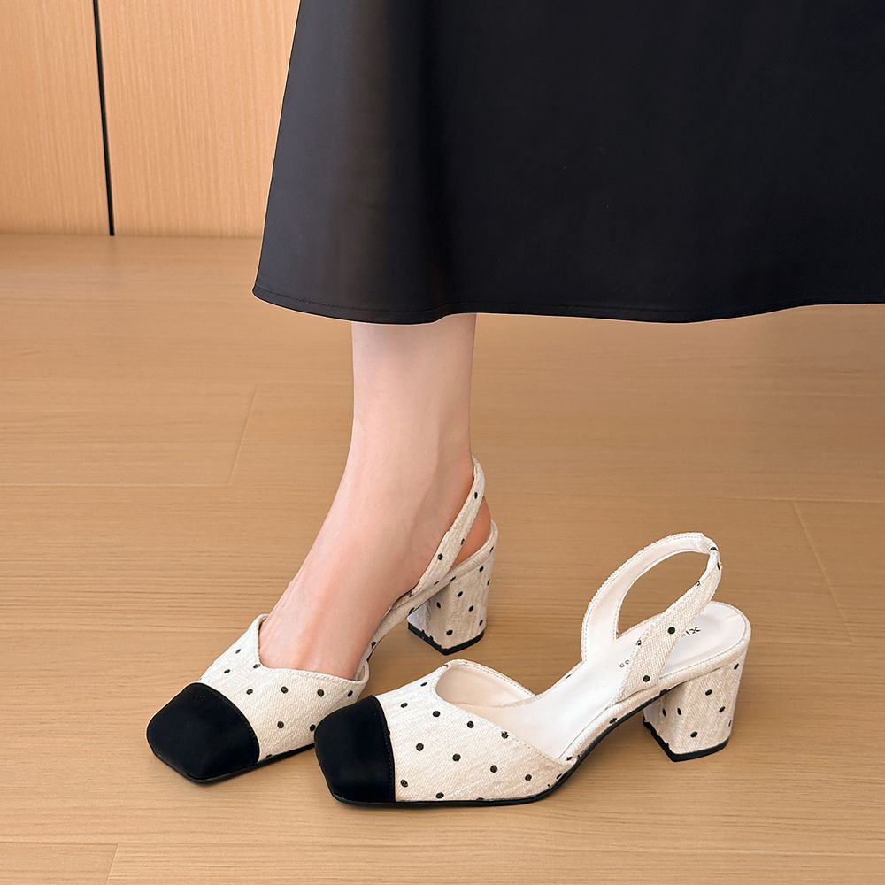 Square Toe Chunky Heels