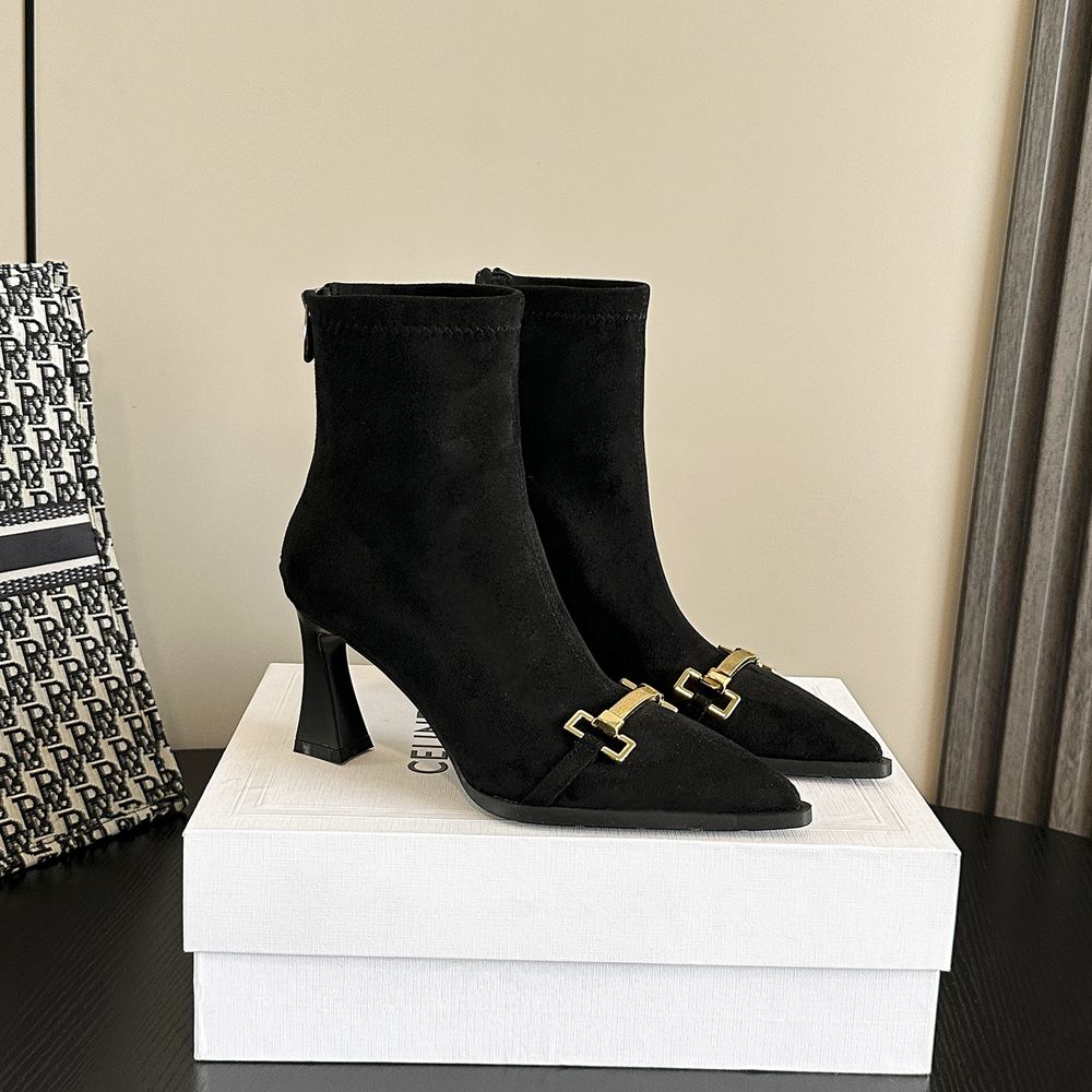 Suede Leather Ankle Boots