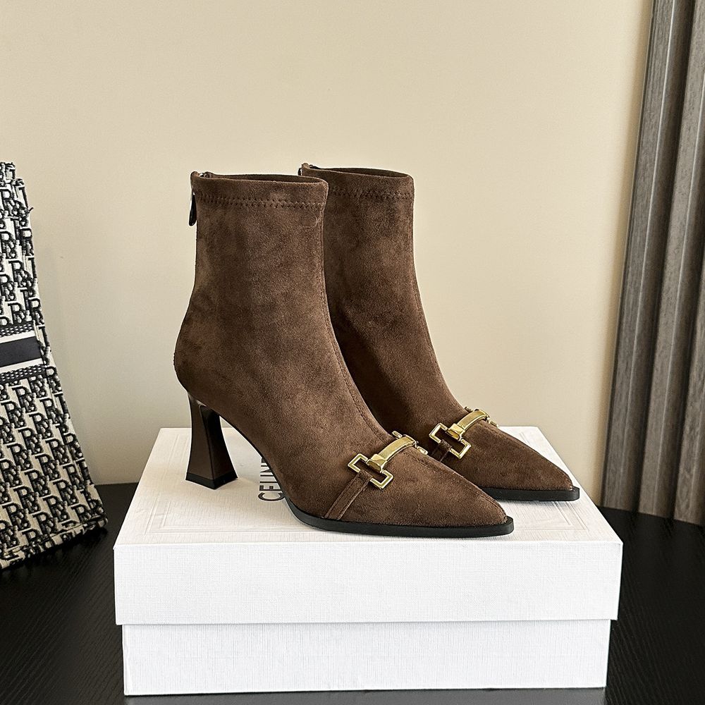 Suede Leather Ankle Boots