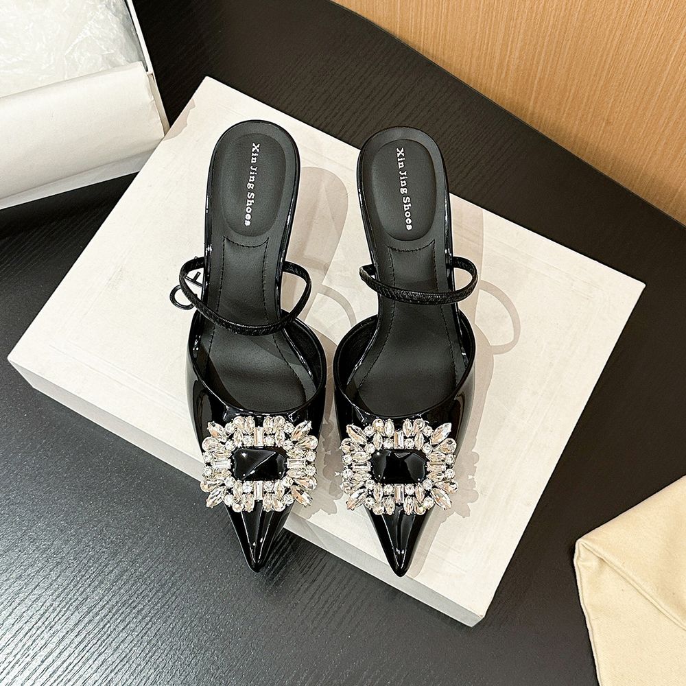 Rhinestone Slingback Heels