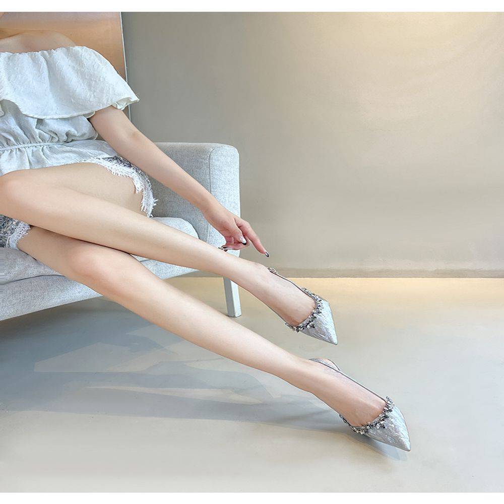 Rhinestone Slingback Heels