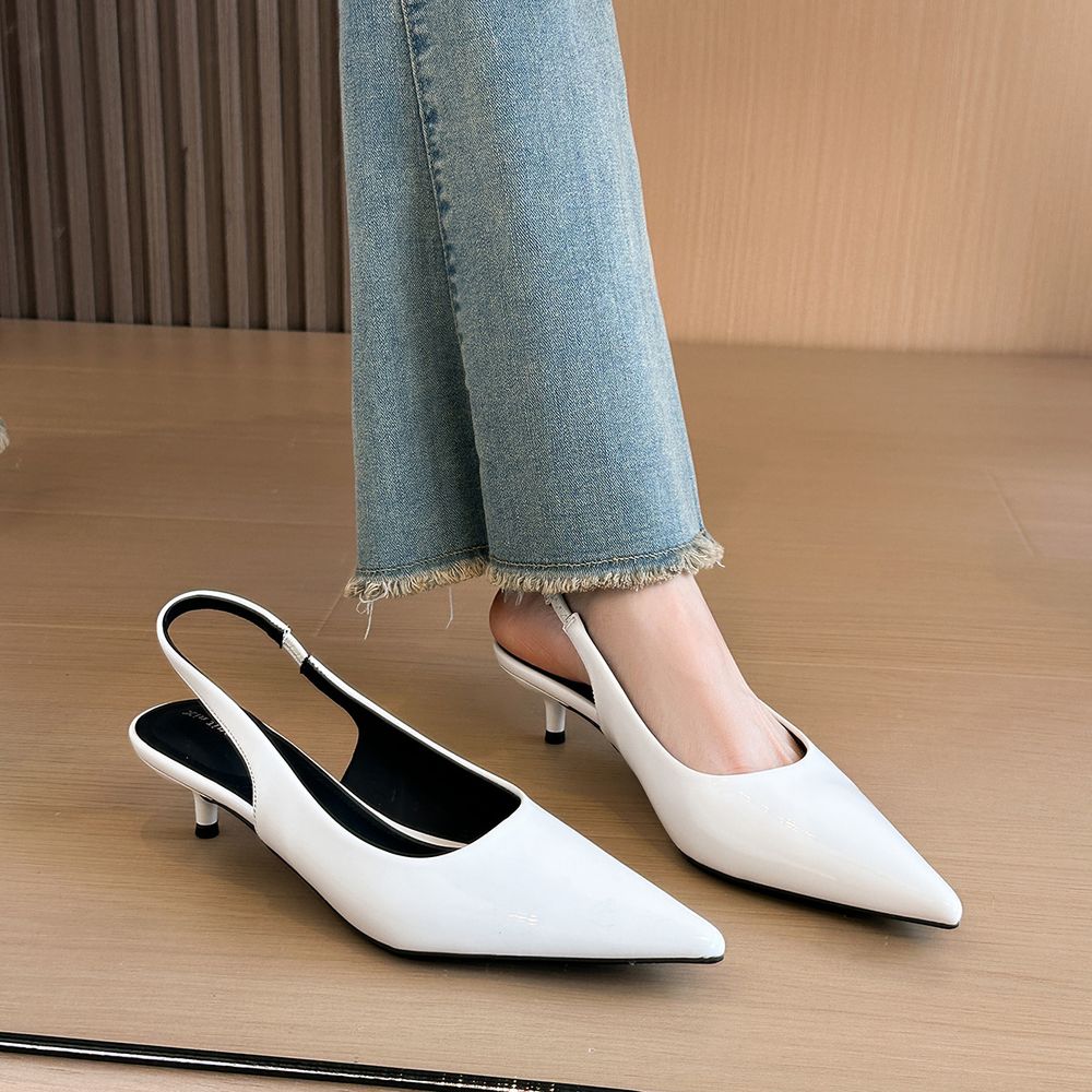 Slingback Pointed Kitten Heels