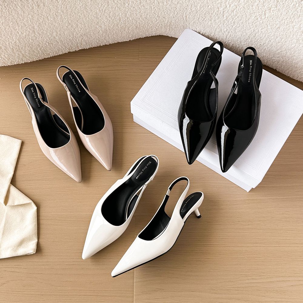 Slingback Pointed Kitten Heels
