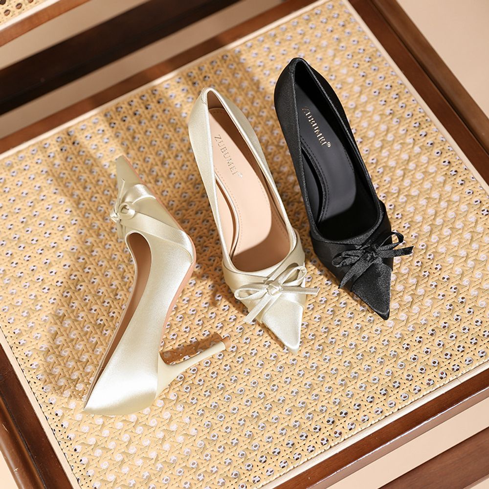 Bowtie Pointed Stiletto Heels