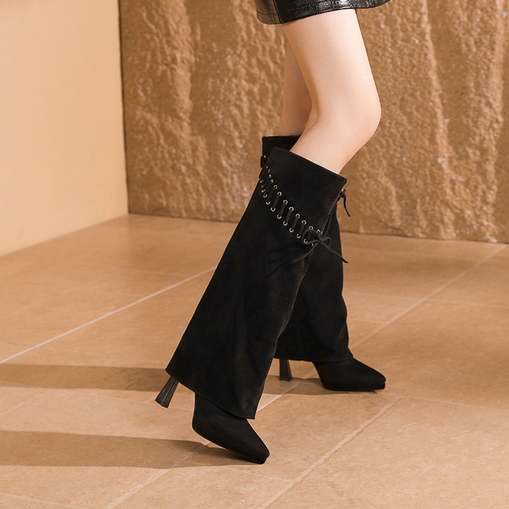 Suede Knee High Boots