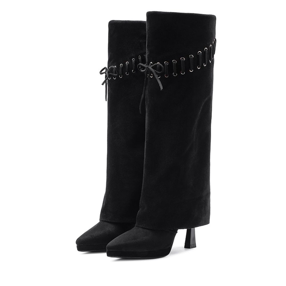 Suede Knee High Boots